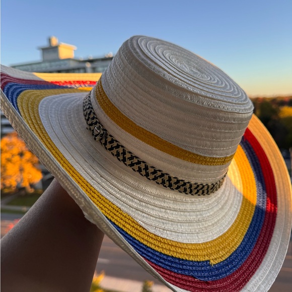 Stylish Multicolor Wide Brim Hat - Picture 4 of 5